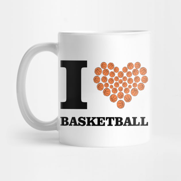 I Love Basketball by DesignWood-Sport